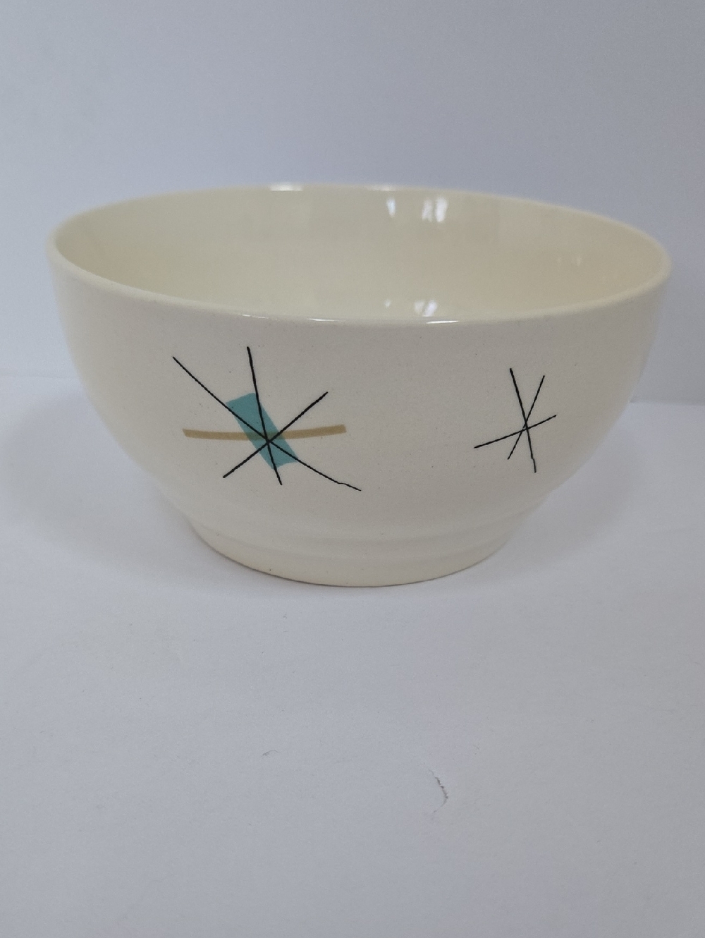 Salem North Star Mid-Century Cream Ceramic Bowl 5 Inch